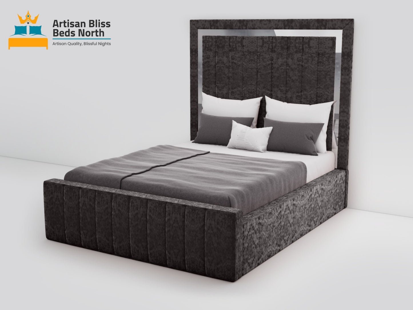 Sleek panel bed