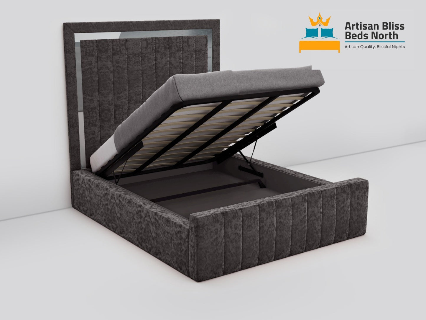 Sleek panel bed