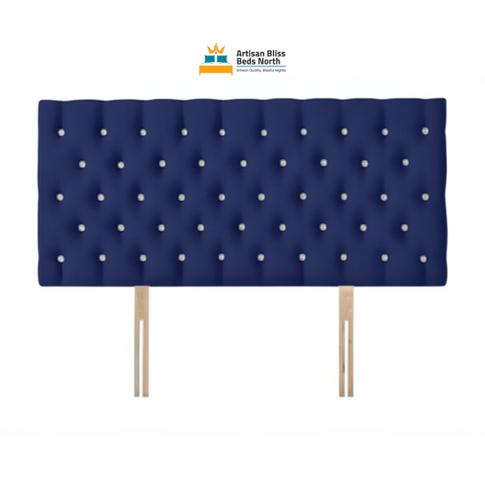 Blue Plush Velvet Headboard
