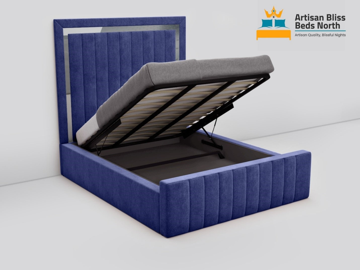 Sleek panel bed