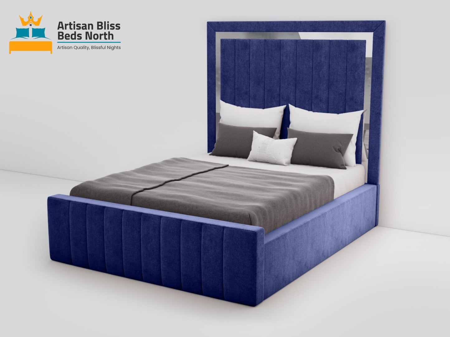 Sleek panel bed