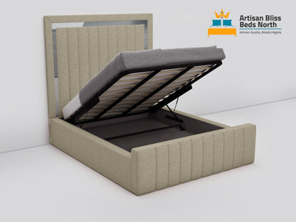 Sleek panel bed