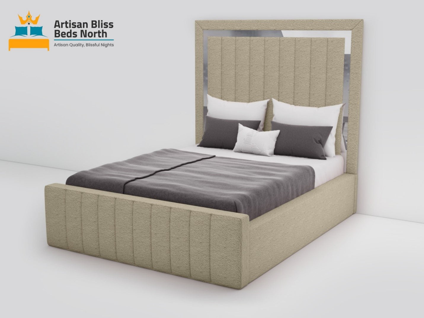 Sleek panel bed