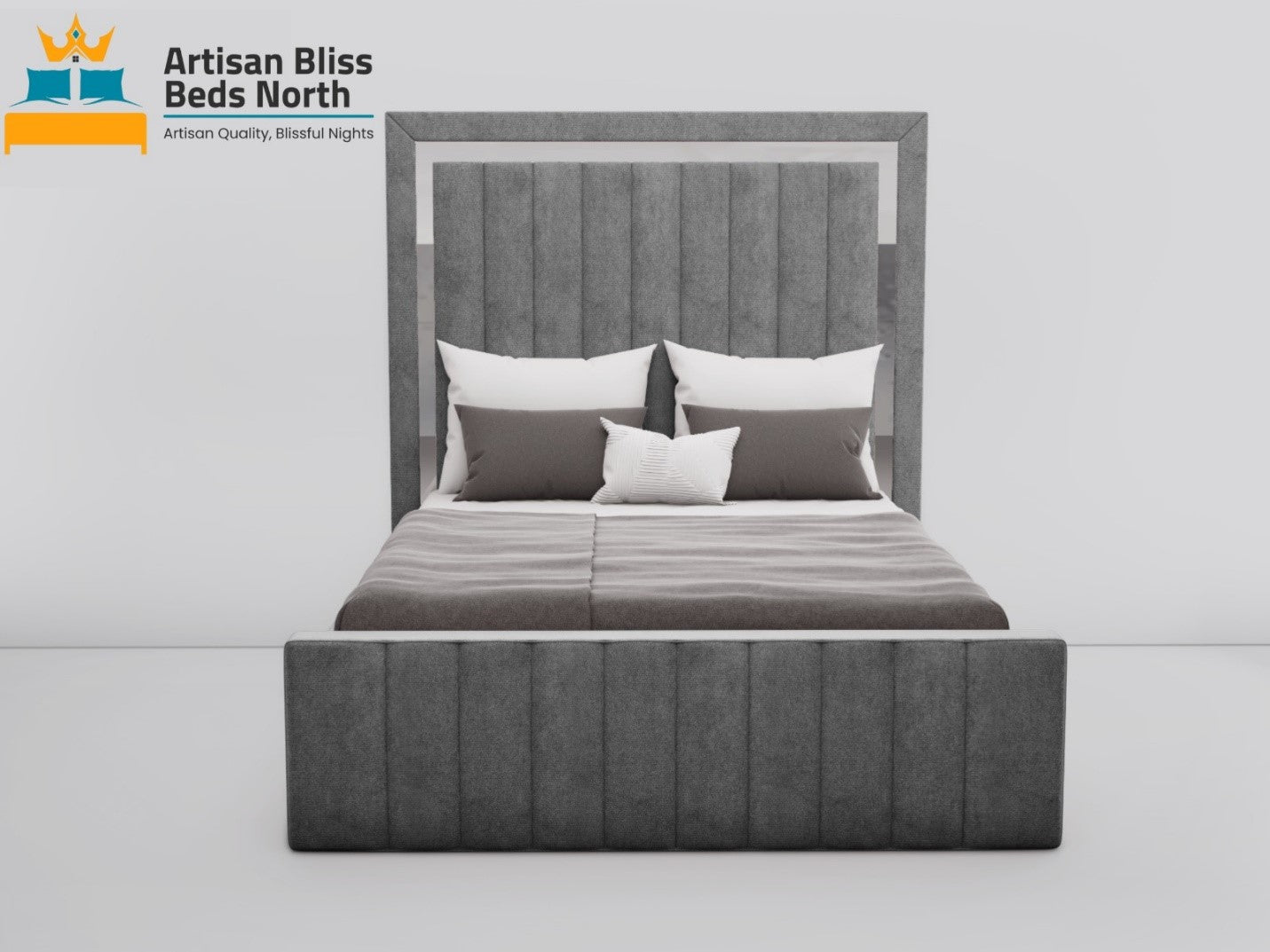 Sleek panel bed