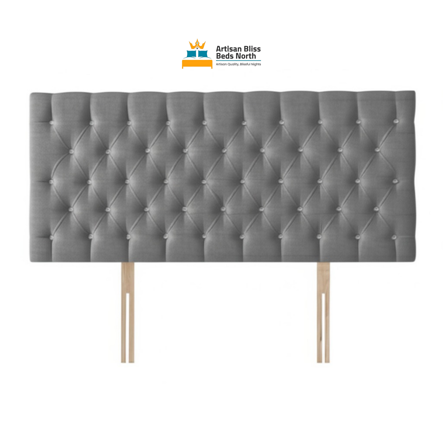 Dark Gray Plush Velvet Headboard