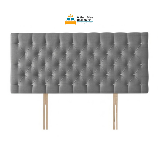 Dark Gray Plush Velvet Headboard