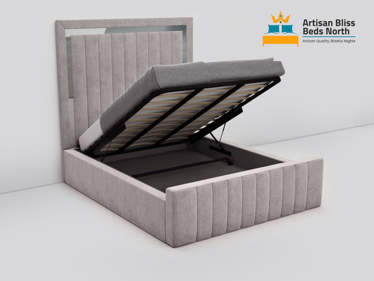 Sleek panel bed
