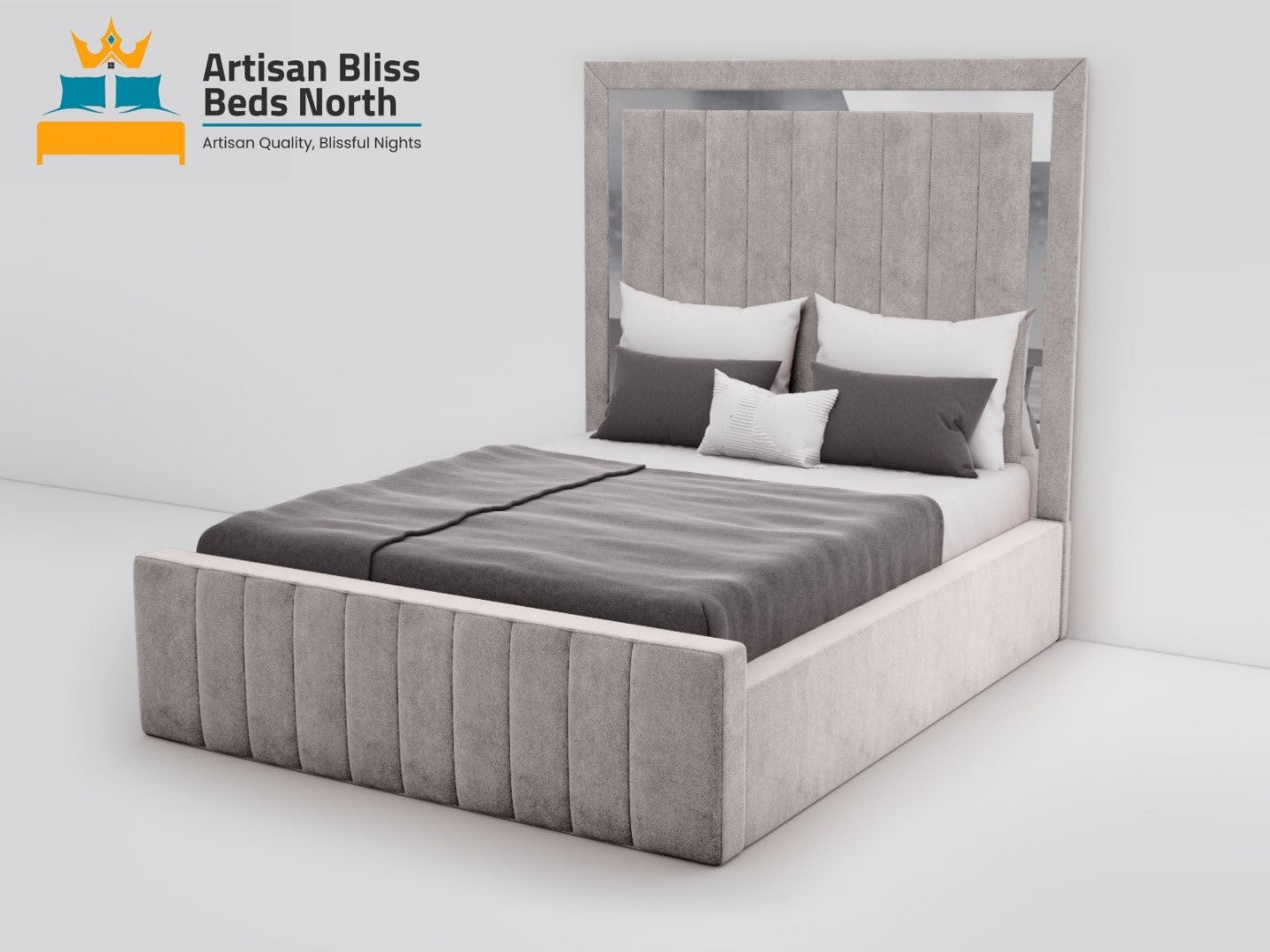 Sleek panel bed