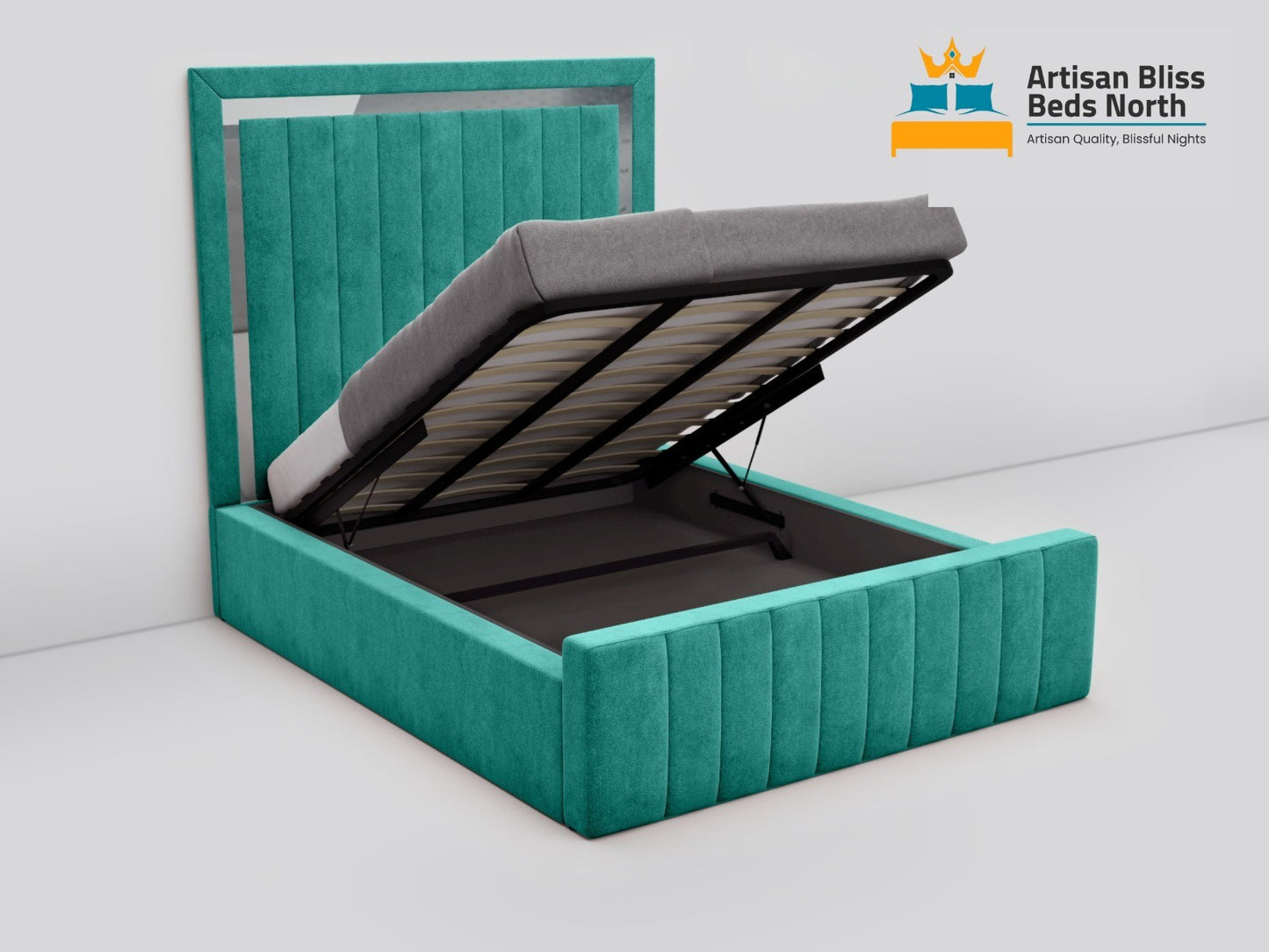 Sleek panel bed