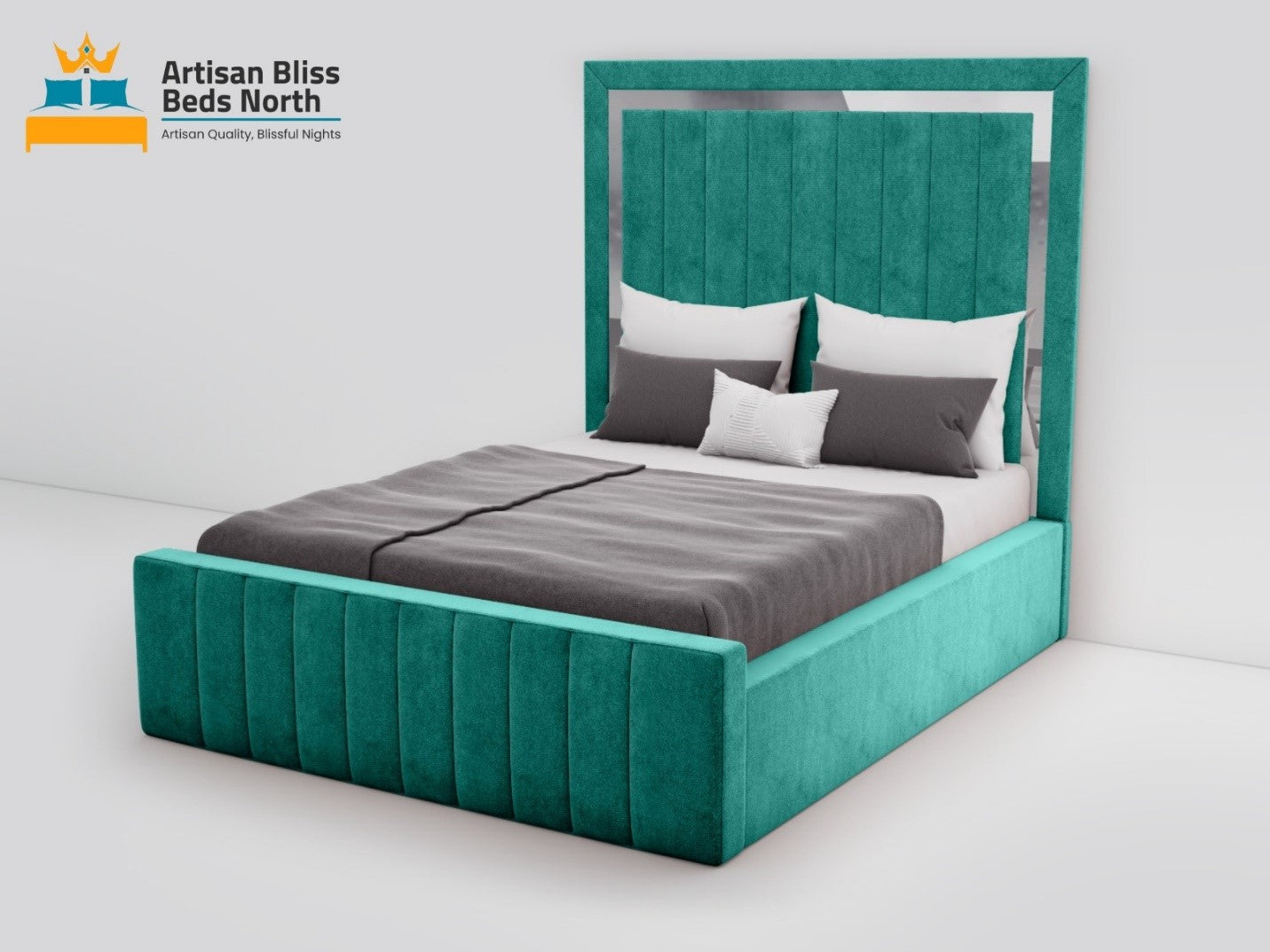 Sleek panel bed