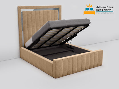 Sleek panel bed