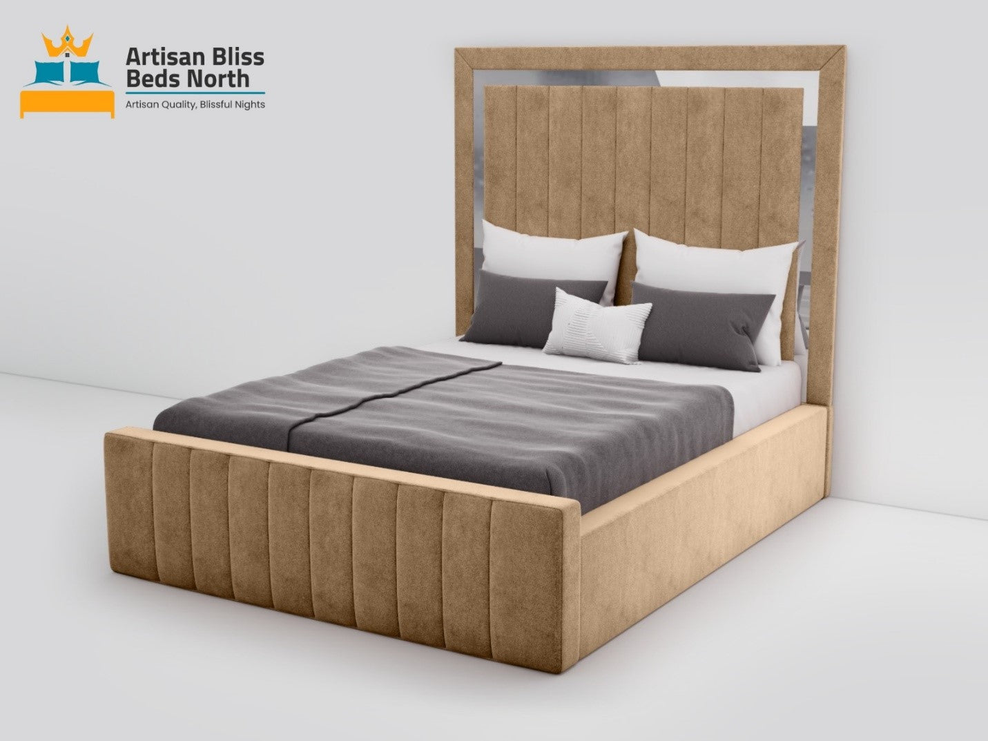 Sleek panel bed
