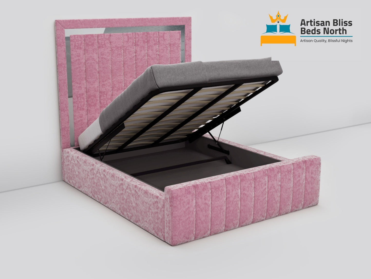 Sleek panel bed