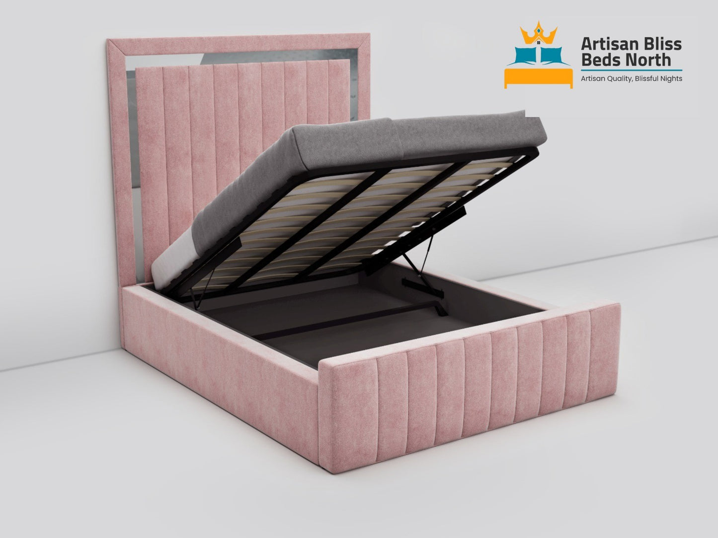 Sleek panel bed