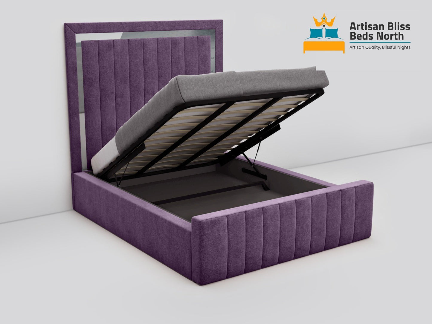 Sleek panel bed