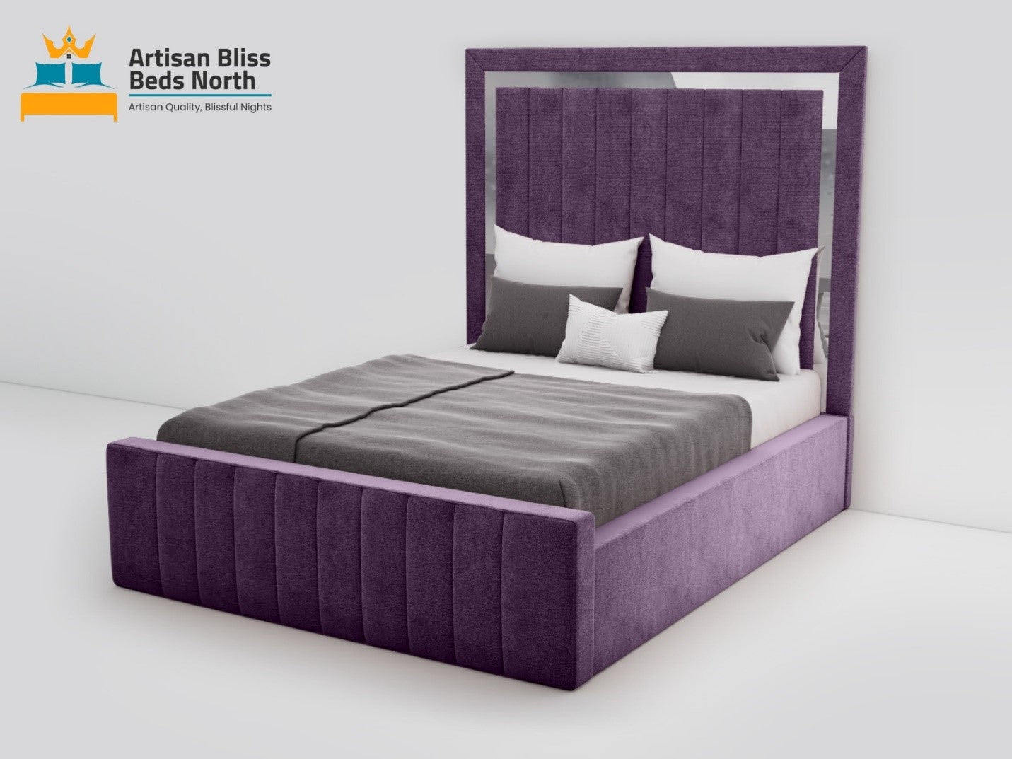 Sleek panel bed