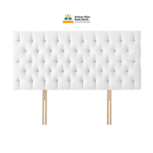White Plush Velvet Headboard